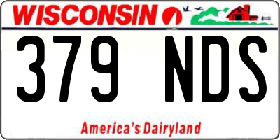 WI license plate 379NDS