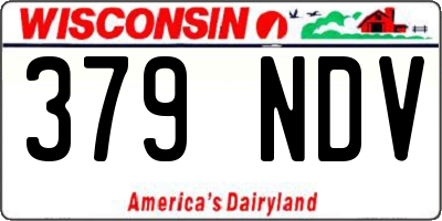 WI license plate 379NDV