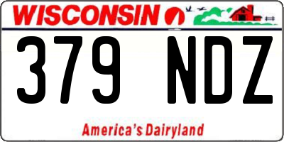 WI license plate 379NDZ