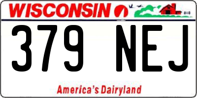 WI license plate 379NEJ