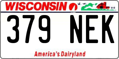 WI license plate 379NEK