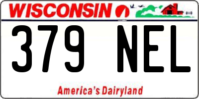 WI license plate 379NEL