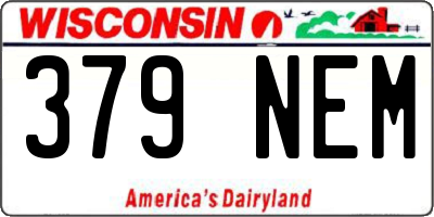 WI license plate 379NEM