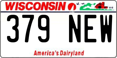 WI license plate 379NEW