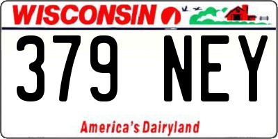 WI license plate 379NEY