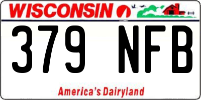 WI license plate 379NFB