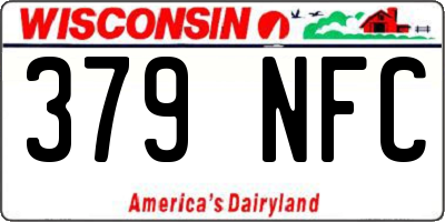 WI license plate 379NFC