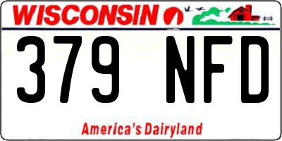 WI license plate 379NFD