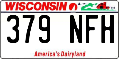 WI license plate 379NFH