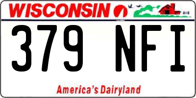 WI license plate 379NFI