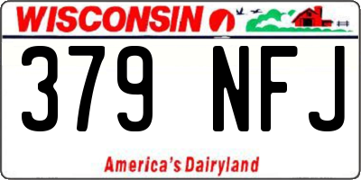 WI license plate 379NFJ
