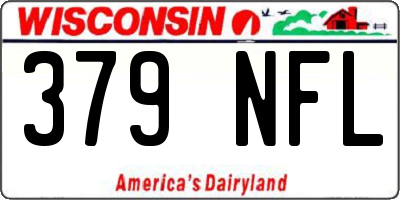 WI license plate 379NFL