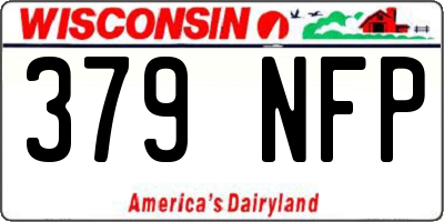 WI license plate 379NFP