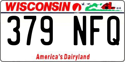 WI license plate 379NFQ