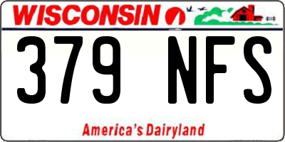 WI license plate 379NFS