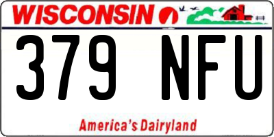 WI license plate 379NFU