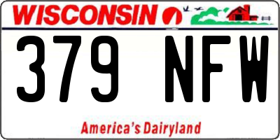 WI license plate 379NFW