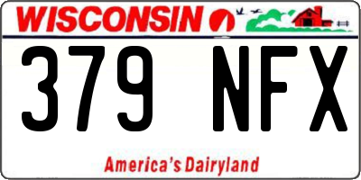 WI license plate 379NFX