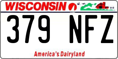 WI license plate 379NFZ
