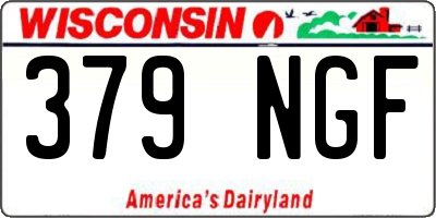 WI license plate 379NGF