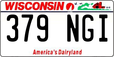 WI license plate 379NGI
