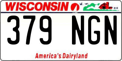 WI license plate 379NGN