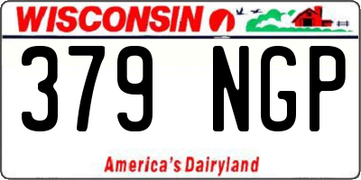 WI license plate 379NGP