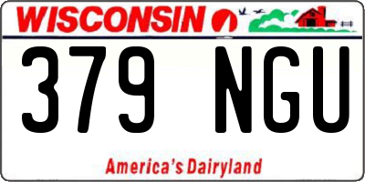 WI license plate 379NGU