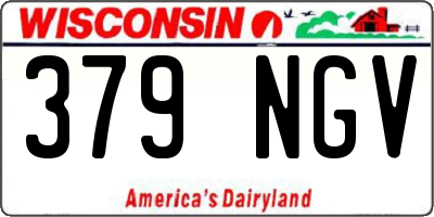 WI license plate 379NGV