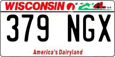 WI license plate 379NGX