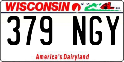 WI license plate 379NGY