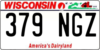WI license plate 379NGZ