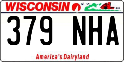 WI license plate 379NHA