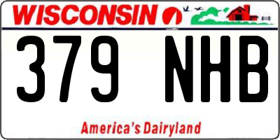 WI license plate 379NHB