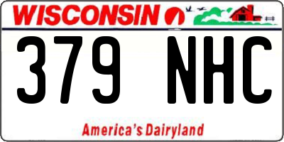 WI license plate 379NHC