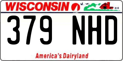 WI license plate 379NHD