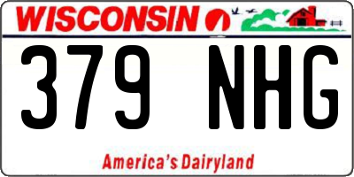WI license plate 379NHG