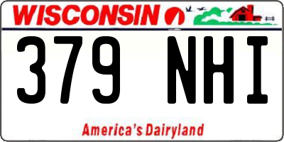 WI license plate 379NHI