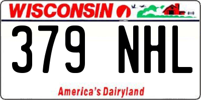 WI license plate 379NHL