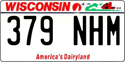 WI license plate 379NHM