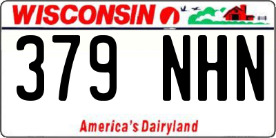 WI license plate 379NHN