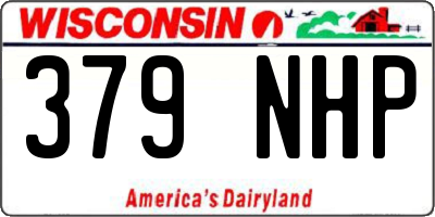 WI license plate 379NHP