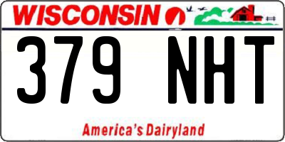 WI license plate 379NHT