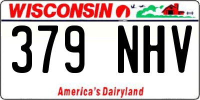 WI license plate 379NHV