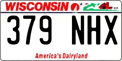 WI license plate 379NHX