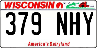 WI license plate 379NHY