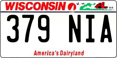 WI license plate 379NIA