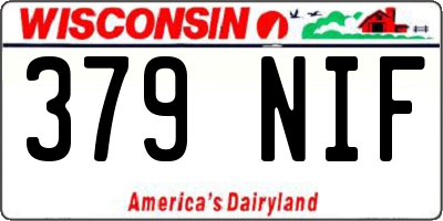 WI license plate 379NIF