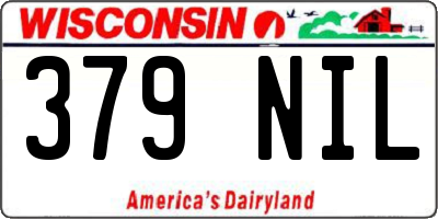 WI license plate 379NIL
