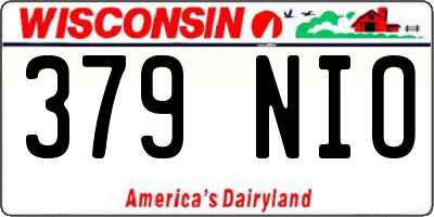WI license plate 379NIO